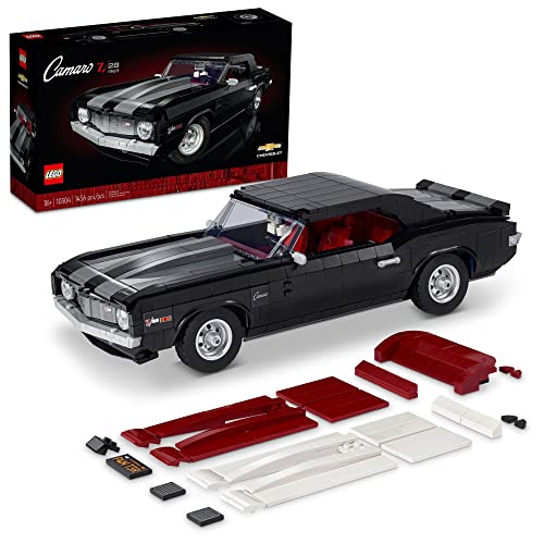 LEGO Icons Chevrolet Camaro Z28 10304, Customizable Classic Car Replica Model Building Kit, 1969 Vintage American Muscle Car, Great Gift Idea for Teens and Adults - Frustration-Free Packaging