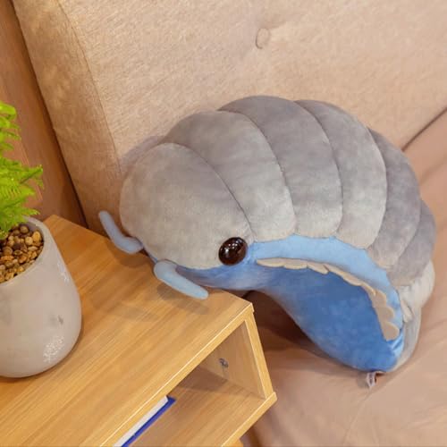 PASHMAIRE Insect Plush Toys 11-Inch Pill Bug Stuffed Soft Animals Pillow Plushie Cushion Insect Isopod Doll Kids Toys Girls Boys Gifts - Gray - 11 in