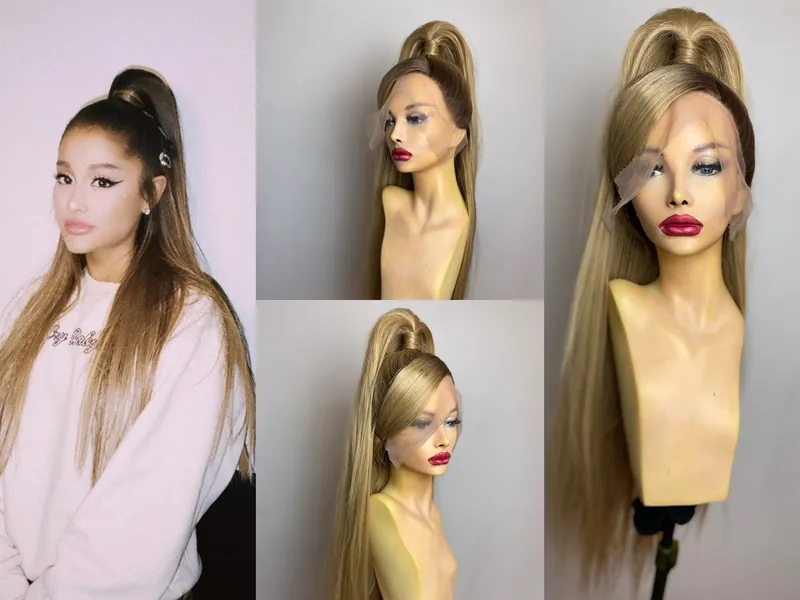 Ariana Grande High Ponytail Lace Front Wig | Half Ponytail Wig | Ombré Lace Front Wig | Drag Queen Wig | Ariana Grande Wig | Best Seller