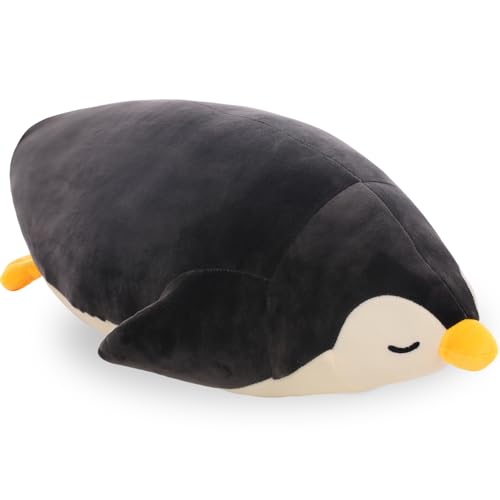 DENTRUN Penguin Stuffed Animals Bulk, Cute Penguin Plush Doll Play Toys for Kids Girls Boys Adults Birthday Xmas Present, Adorable Soft Plushies and Gifts, 12.20/18.11/22.44/25.98 Inchs, Blue, Black - Black - Medium