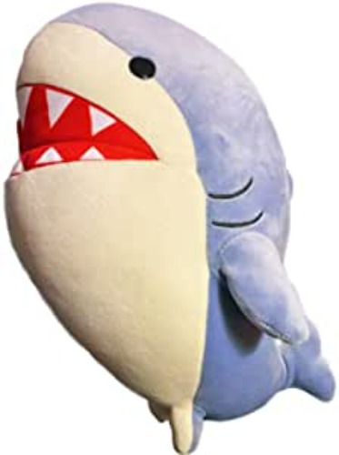 14''Commander Shark Plush Toy Cute Shark Soft Plush Doll Plush Figure Cartoon Stuffed Plush Toy Stuffed Pillow