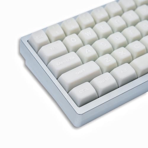 dagaladoo White Jade - PBT keycaps,SA Profile keycaps,Double Shot keycaps 60 75 Percent,Slight Transmittance Keyboard Keycaps for 61/64/68/84/87/100/104/108 Mechanical Keyboard(only keycaps) - White Jade