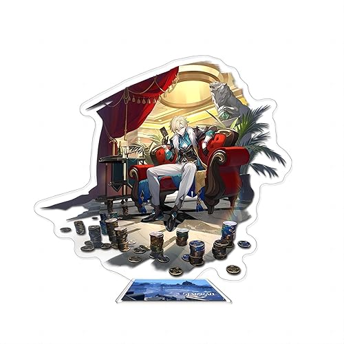 GOLEHS Honkai Star Rail Acrylic Character Stand, 5.9-inch Clear, Fade-Resistant, Waterproof and Scratch-Resistant with 0.16-inch Thickness - Aventurine