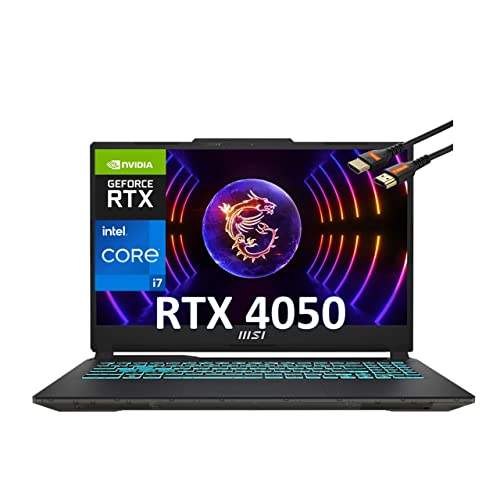 MSI Newest Cyborg Gaming Laptop - 13th Gen Intel Core i7-13620H (>i9-11980HK) - GeForce RTX 4050-144HZ 1080p – w/HDMI Cable (32GB RAM | 1TB PCIe SSD) - 32GB RAM | 1TB PCIe SSD