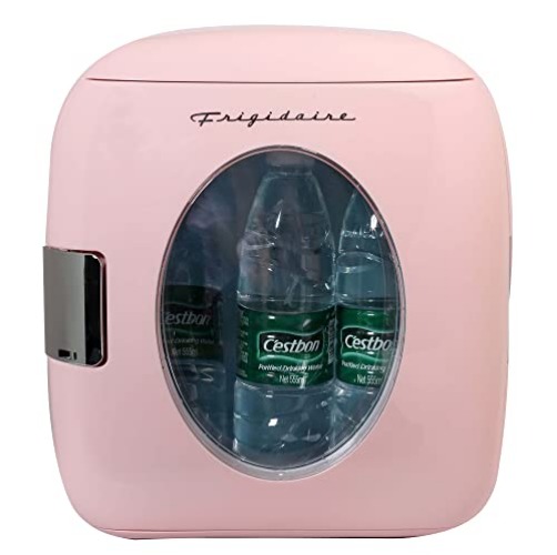 FRIGIDAIRE EFMIS462-PINK 12 Can Retro Mini Portable Personal Fridge/Cooler for Home, Office or Dorm, Pink - PINK - Cooler