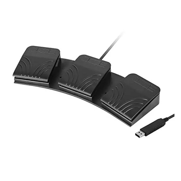 
                            [Upgraded] iKKEGOL USB Triple Foot Pedal Optical Switch Control 3 Key Three Button Program Computer Keyboard Mouse Game Action HID
                        