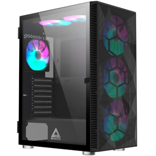 Montech X3 Mesh Midi-Tower, RGB, Tempered Glass - schwarz