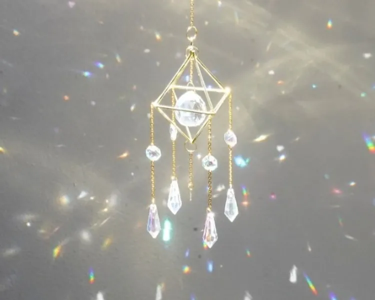 Sun Catcher  Hanging Crystal Prism  Boho Décor  | Etsy
