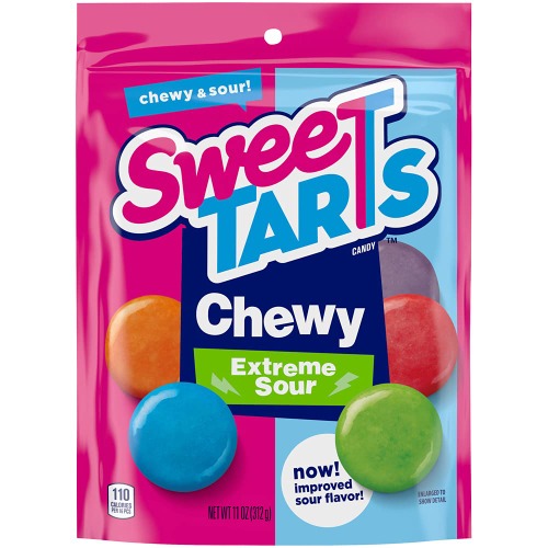 SweeTARTS Chewy Sours Candy Recloseable Bag, 11 Ounce