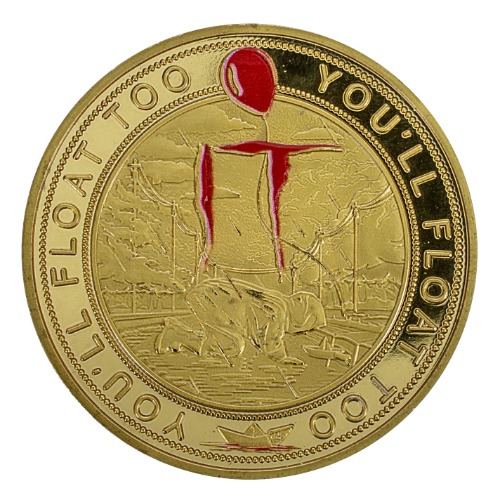 IT Gold Coin: Limited Edition Individually Numbered Commemorative Coin, Stephen Kings IT Memorabilia.