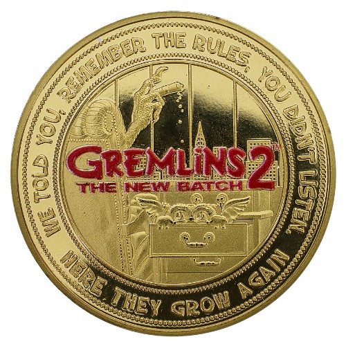 Merchoid Gremlins 2 Gold Coin: Limited Edition Individually Numbered Commemorative Coin, Gremlins 2: The New Batch.