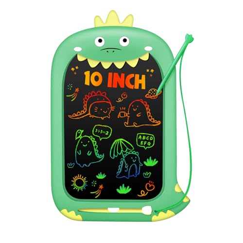 Toddler Toys Age 1-2,10IN Drawing Tablet Doodle Board LCD Writing Tablet for Kids,Learning Toys for 1 2 3 4 5 6 7 8 Year Old Boys Girls Christmas Birthday Gifts,Travel Games Dinosaur Toys for Boys 4-6 - Green