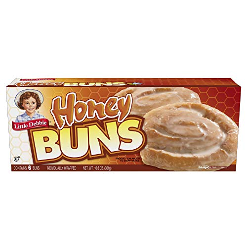 Little Debbie Honey Buns, 6 Individually Wrapped Pastries, 10.6 OZ Box - 10.6 Ounce (Pack of 1)