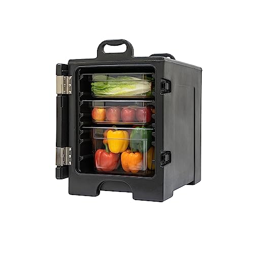 Pearington 81 Quart End-Loading Insulated Food Pan Carrier for 5 Full-Size Pans,Black - 81 Quart - Carrier