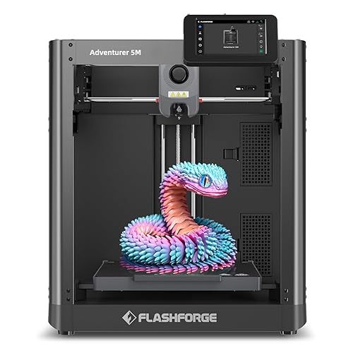 FLASHFORGE Adventurer 5M 3D Printer with Fully Auto Leveling, Max 600mm/s High Speed Printing, 280°C Direct Extruder with 3S Detachable Nozzle, Core XY All Metal Structure, Print Size 220x220x220mm - Adventurer 5M
