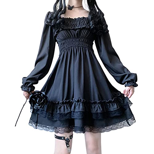 Gothic Lolita Pleated Mini Dress