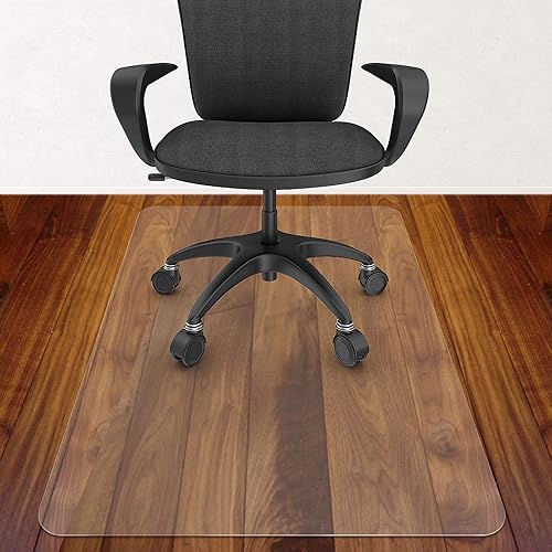 Azadx Office Chair Mat for Hardwood Floor 30 x 48'', Small Chair Mat Clear Easy Glide on Hard Floors, Rolling Chair Mat Plastic Mat Under Desk Chair - 30 x 48'' Rectangle