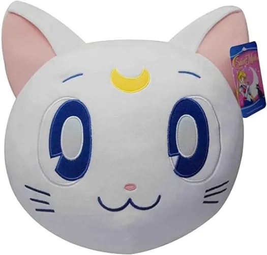 Sailor Moon Artemis Mochi Ball Plush Stuffed Animal - 14" Cute, Collectable and Cuddly Toy Character - Ultra-Soft Polyester Fabric