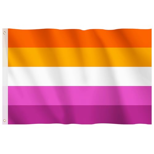 Hianjoo 3x5 Ft Sunset Lesbian Pride Flag