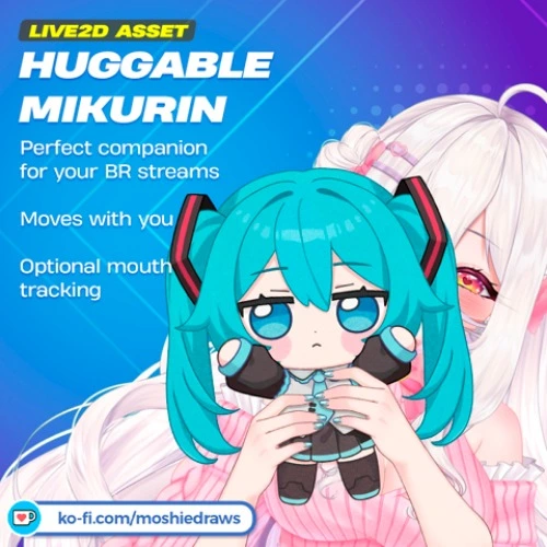 Huggable Mikurin doll | Live2D VTuber Asset