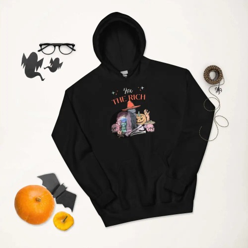 "Hex the Rich" Halloween Unisex Hoodie | Black / L