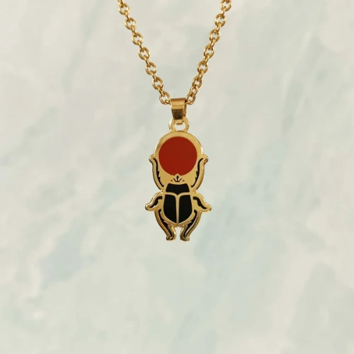 Little Khepri Necklace (Chain Length: 16")