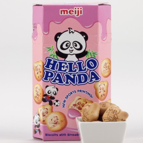 Meiji Hello Panda Strawberry Cookies 2.0 oz. (Pack of 6)