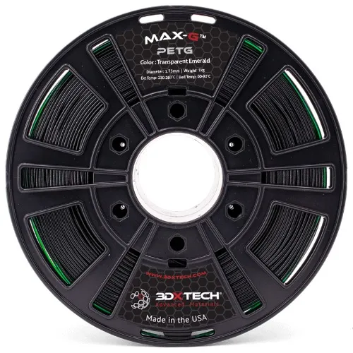MAX-G PETG Transparent Emerald (Green) 3D Printing Filament