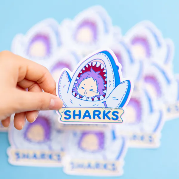 Dorohedoro Heiwa Sharks Ebisu Die Cut Vinyl Sticker