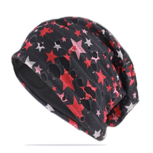 Star Beanie Hats - Red
