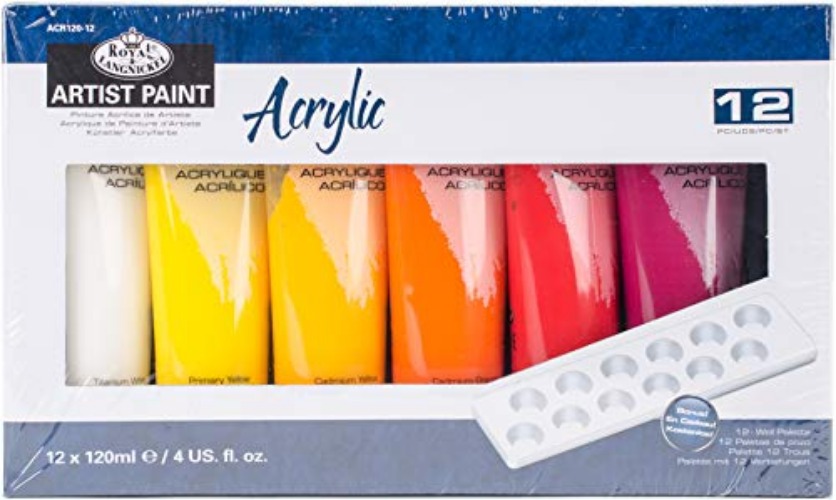 Royal & Langnickel 120ml Acrylic Painting Colour (Pack of 12),Orange