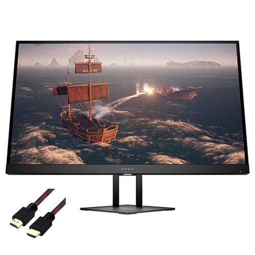 HP New OMEN 27i Monitor - 8AC94AA#ABA - 27" IPS LED QHD FreeSync, G-Sync Compatible Gaming Monitor + HDMI Cable - 