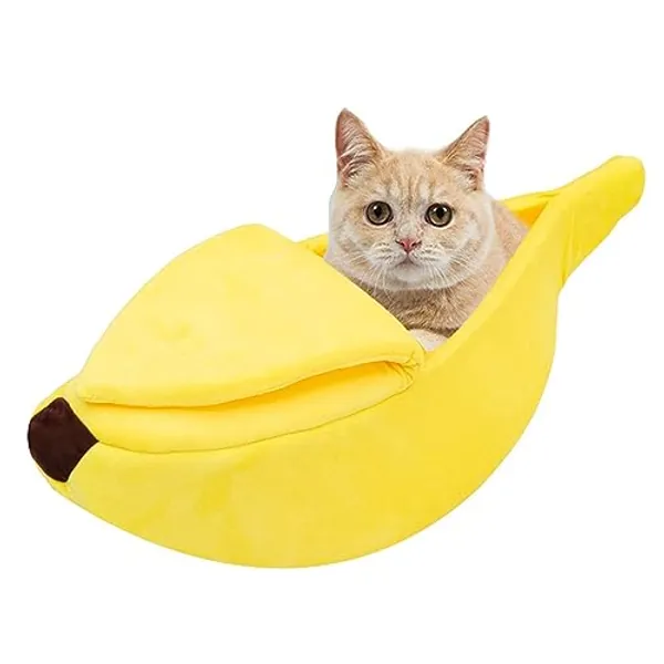 Xshelley Yellow Banana Cat Bed