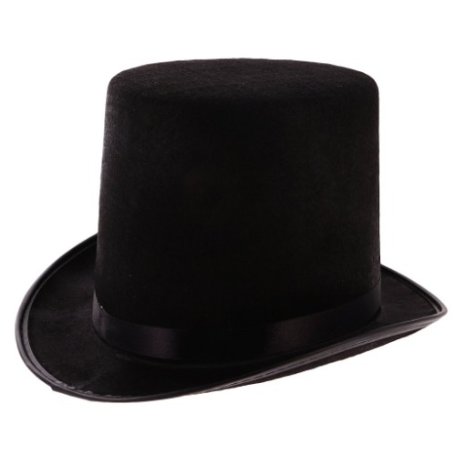 Prettyia Tall Black Top Hat Victorian Steampunk Magician Ringmaster Costume