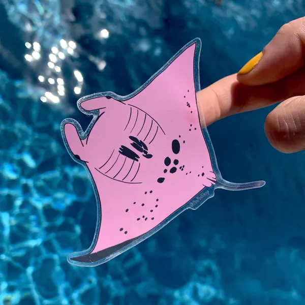 Inspector Clouseau Pink Manta Ray Sticker