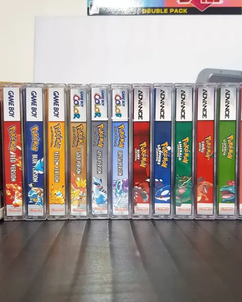 Listing for all 11 GB/GBA Pokemon Game Cases from Red to Leaf Green (see description)