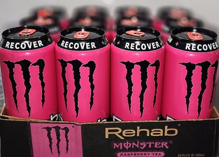 Raspberry Tea 15.5FL. Oz Rehab Monster 12 pk