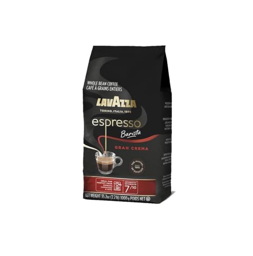 Lavazza Espresso Barista Gran Crema Whole Bean Coffee Blend, Medium Espresso Roast, Oz Bag (Packaging May Vary) - 2.2 LB, 35.2 Ounce - Barista Gran Crema - 2.2 Pound (Pack of 1)