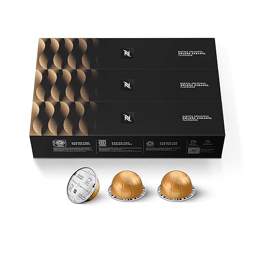 Nespresso Capsules Vertuo, Golden Caramel, Medium Roast Coffee, 30 Count Coffee Pods, Brews 7.8oz. - Golden Caramel - 10 Count (Pack of 3)