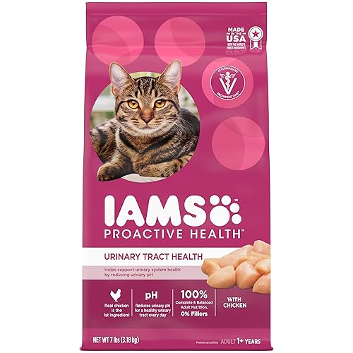 IAMS PROACTIVE HEALTH Adult Urinary Tract Health Dry Cat Food with Chicken, 7 lb. Bag - Chicken - 7 Pound (Pack of 1)