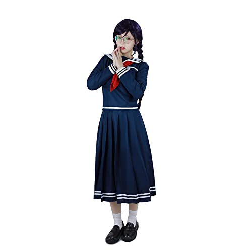 CR ROLECOS Womens Junko Mikan Ibuki Cosplay Costume Anime Outfit Full Set - Small - Blue Toko