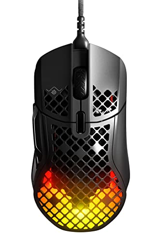 SteelSeries Aerox 5 Gaming Mouse – Ultra Lightweight 66g – 9 Programmable Buttons – IP54 Water Resistant – PC/MAC – FPS, MOBA, Battle Royale, MMO, RPG, Black - Aerox 5 - Wired - Black