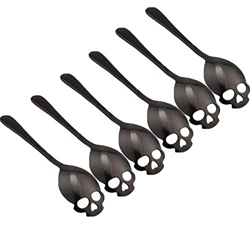 Stainless Steel Skull Sugar Spoon set of 6