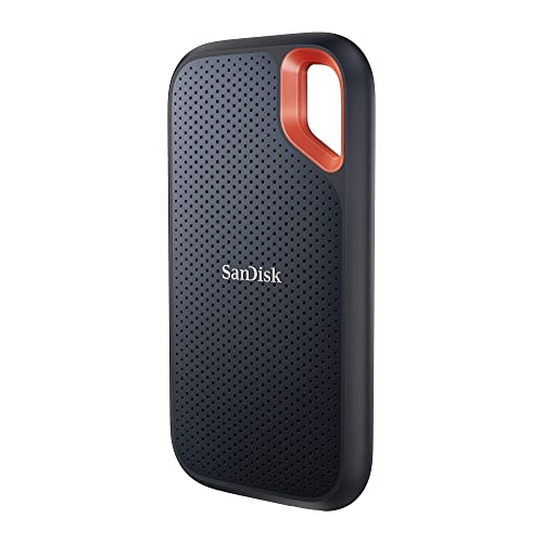 SanDisk 2TB Extreme Portable SSD - Up to 1050MB/s - USB-C, USB 3.2 Gen 2 - External Solid State Drive - SDSSDE61-2T00-G25 - Black - 2TB