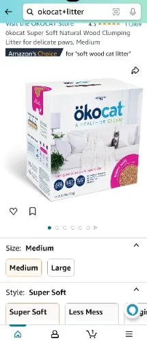 Okocat super soft clumping litter 
