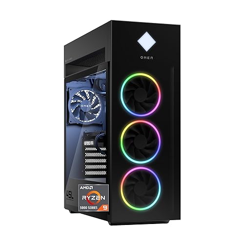 HP OMEN 45L Gaming Desktop, AMD Ryzen 9 5900X, 32 GB RAM, 1 TB Solid State Drive, NVIDIA GeForce RTX 3080 Ti Graphics, Windows 11 Home, GT22-0182 (2023)