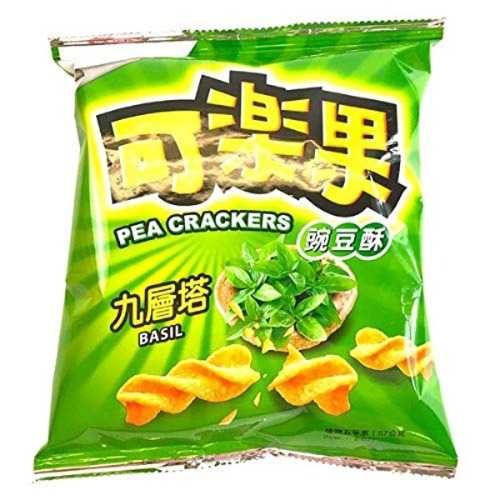 Koloko Basil Flavour Pea Cracker, 72 g, Basil