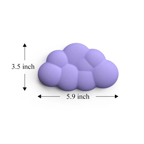 Cloud Keyboard Wrist Rest Memory Foam Wrist Support Cushion for Work and Gaming - purple short