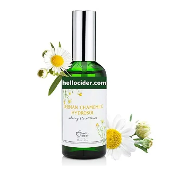 Chamomile HYDROSOL FACE Toner - Organic Floral Water to Hydrate, Calm & Sooth Sensitive Skin, Prevent Acnes, Restore pH . All Skin Types & Children. USA Made - Hello Cider