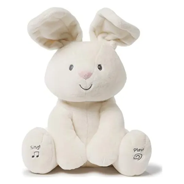 Baby GUND Flora The Bunny Animated Plush Stuffed Animal Toy, Cream, 12"